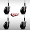Service Caster 4'' SS Phenolic Wheel Swivel 3/4'' Expanding Stem Caster Set, 4PK SCC-SSEX20S414-PHS-34-4 - alternate 4